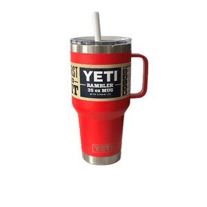 Yeti Red Rambler 35 oz Travel Mug